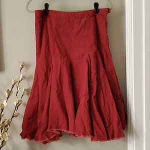 Rich red vintage Anthropologie corduroy skirt